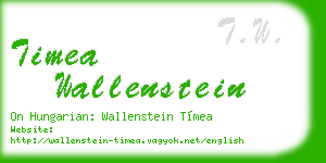 timea wallenstein business card